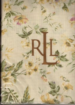 Ralph Lauren Newberry Floral Butter Yellow Tablecloth ~ 70 Inch Round