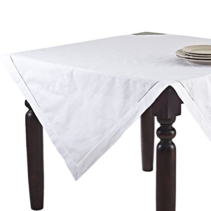 Fennco Styles Handmade Basic Hemstitch Linen-Cotton Tablecloths - (65