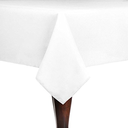 Ultimate Textile (3 Pack) Cotton-feel 60 x 108-Inch Rectangular Tablecloth - for Wedding and Banquet, Hotel or Home Fine Dining use, White