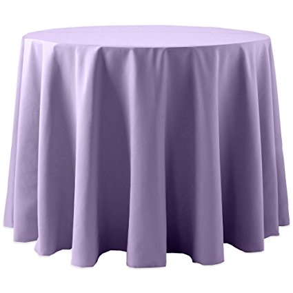 Ultimate Textile (2 Pack) Cotton-feel 84-Inch Round Tablecloth - for Wedding and Banquet, Hotel or Home Fine Dining use, Lilac Light Purple