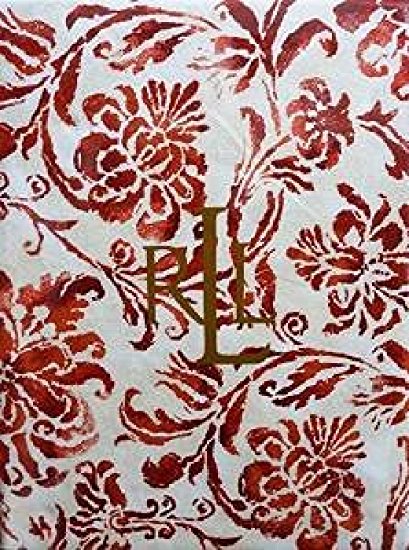 Ralph Lauren Bluff Point Floral Rust Tablecloth, 60-by-104 Inch Oblong Rectangular