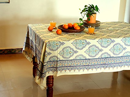 Morning Dew ~ Elegant Decorative Yellow Blue French Tablecloth 70x120