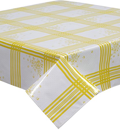 Freckled Sage Corn Flower Yellow Oilcloth Tablecloth You Pick the Size