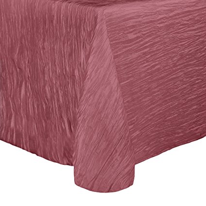 Ultimate Textile 40 Pack Crinkle Taffeta - Delano 90-Inch Round Tablecloth - for Party, Wedding, Home Dining, Hotel and Catering use, Watermelon Pink