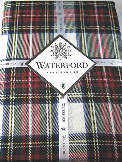 Waterford Table Linens Stewart Plaid Red/Green 100% Polyester Assorted Sizes (70 x 144)