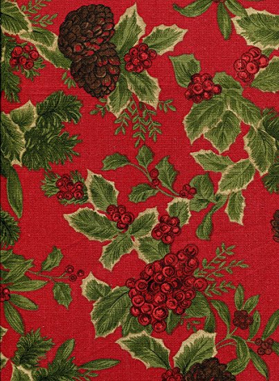 Ralph Lauren Birchmont Red on Red Background Tablecloth, 90 Inch Round