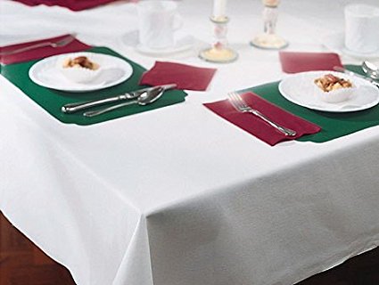 Hoffmaster 8108-W Linen-Like White Table cover, Banquet Size 50 x 108 inch -- 24 per case.