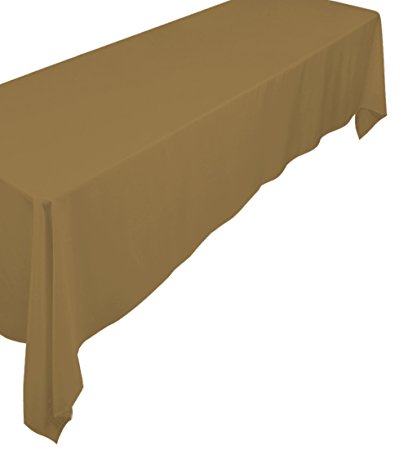 A-1 Tablecloth Company Rectangular 72-Inch by 120-Inch Poly Table Cloth, Camel (Case of 10)