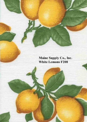 White Lemons Series F208 Vinyl Tablecloth 54