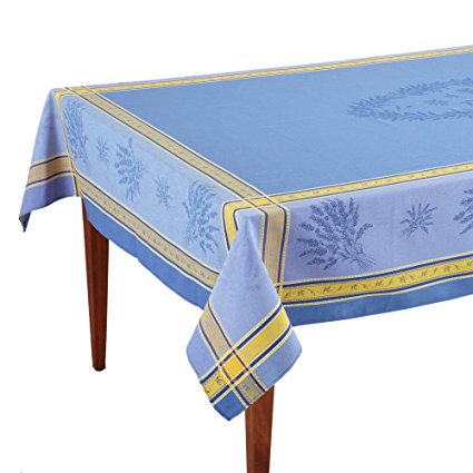 Senanque Bleu Jacquard French Tablecloth, 63 x 98 (6-8 people)