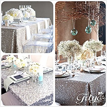 TRLYC 10FT 90''x196'' SALE! Choose your Size, Sequin Tablecloth, Wedding 3FT to 10FT table tablecloths, Custom chevron sequin table cloth