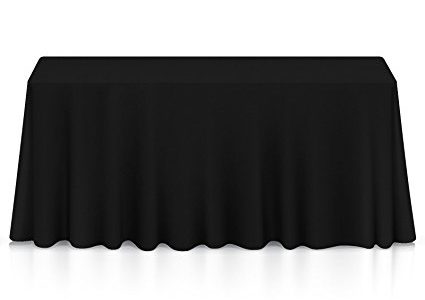 Lanns Linens 20 Premium 60″ x 102″ Tablecloths for Wedding/Banquet/Restaurant – Rectangular Polyester Fabric Table Cloths – Black Review