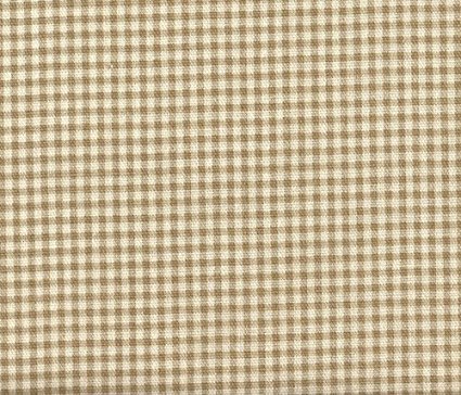 French Country Linen Beige Gingham Check Cotton 90 inch Round Tablecloth