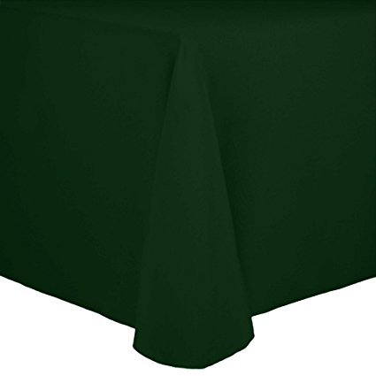 Ultimate Textile (10 Pack) Cotton-feel 90 x 156-Inch Rectangular Tablecloth - for Wedding and Banquet, Hotel or Home Fine Dining use, Hunter Green