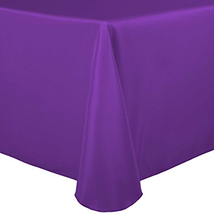 Ultimate Textile (10 Pack) 108 x 108-Inch Square Polyester Linen Tablecloth with Rounded Corners - for Wedding, Restaurant or Banquet use, Plum