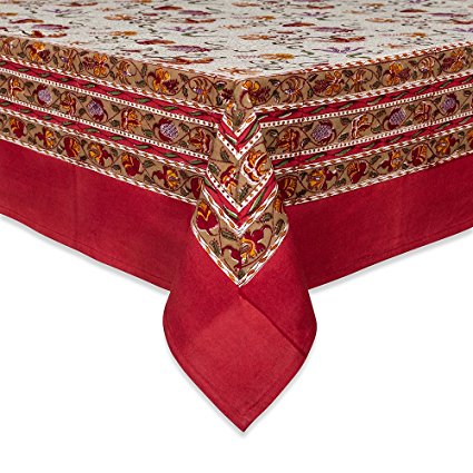 Couleur Nature Fleurs des Indes Tablecloth, 71-inches by 71-inches, Multi Color