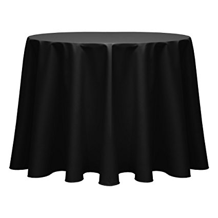 Ultimate Textile (10 Pack) Poly-cotton Twill 60-Inch Round Tablecloth - for Restaurant and Catering, Hotel or Home Dining use, Black