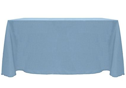 Ultimate Textile (2 Pack) Reversible Shantung Satin – Majestic 90 x 156-Inch Rectangular Tablecloth – for Weddings, Home Parties and Special Event use, Sky Light Baby Blue Review