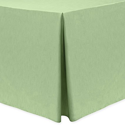 Ultimate Textile 5 Pack Shantung - Majestic 4 ft. Fitted Tablecloth - for 30 x 48-Inch Banquet and Folding Rectangular Tables, Sage Green