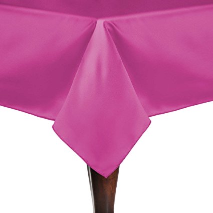 Ultimate Textile (45 Pack) Satin 72 x 72-Inch Square Tablecloth - for Wedding, Special Event or Banquet use, Rose Blush Pink