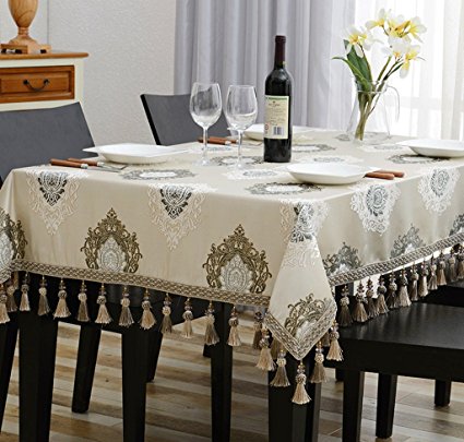DGF Cloth-Art Tablecloth, Casual Rectangular Restaurant Hotel Picnic Coffee Table Tablecloth 140cm 220cm (multi-color Optional) ( Color : D )