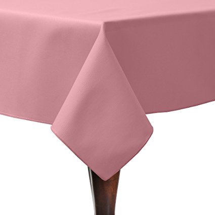 Ultimate Textile (10 Pack) Poly-cotton Twill 45 x 45-Inch Square Tablecloth - for Restaurant and Catering, Hotel or Home Dining use, Dusty Rose Pink