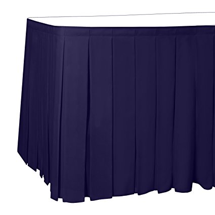 Ultimate Textile 7 ft. Box Pleat Polyester Table Skirt - 42
