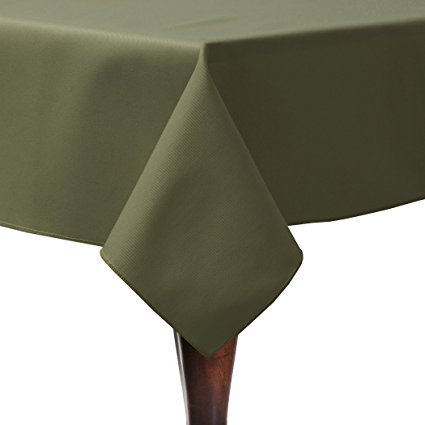 Ultimate Textile (10 Pack) Poly-cotton Twill 60 x 60-Inch Square Tablecloth - for Restaurant and Catering, Hotel or Home Dining use, Olive Green