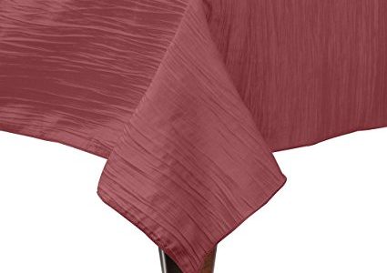 Ultimate Textile 100 Pack Crinkle Taffeta – Delano 45 x 45-Inch Square Tablecloth – for Party, Wedding, Home Dining, Hotel and Catering use, Watermelon Pink Review