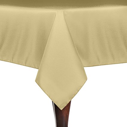 Ultimate Textile (3 Pack) 54 x 96-Inch Rectangle Tablecloth - for Wedding, Restaurant or Banquet use, Honey Light Brown