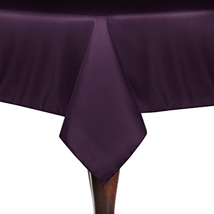 Ultimate Textile (5 Pack) 60 x 126-Inch Rectangle Tablecloth - for Wedding, Restaurant or Banquet use, Aubergine Eggplant