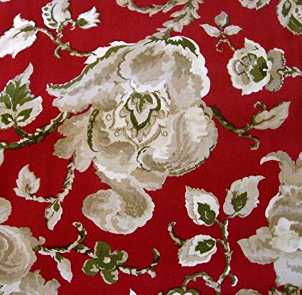 Ralph Lauren Hadley Red Tablecloth, 70 Inch Round