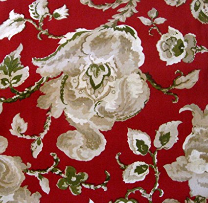 Ralph Lauren Hadley Red Floral Rectangular Tablecloth, 60-by-104 Inches