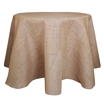 Ultimate Textile (10 Pack) Burlap 60-Inch Round Jute Tablecloth Natural